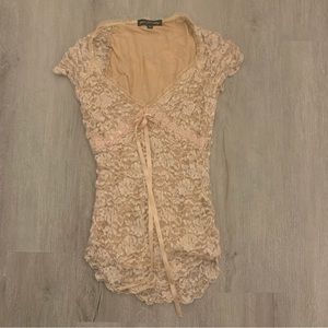 vintage cream lace top